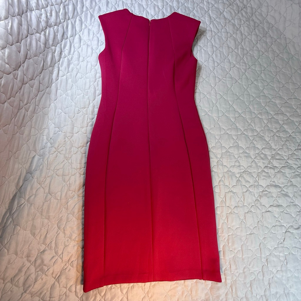 Calvin Klein Pink Sheath Dress Size 4 - Picture 4 of 8